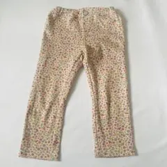 3can4on キッズ 花柄 裏起毛長ズボン100cm