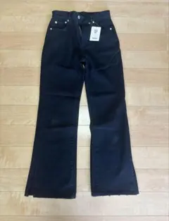 定価9700円 ブラック 長ズボン 黒 デニム ジーンズ レディース ズボン