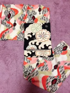 銘仙 美品 しつけ糸 抽象紋 市松格子 チェック アンティーク 大正ロマン 銘仙 美品 しつけ糸 抽象紋 市松格子 チェック アンティーク 大正ロマン