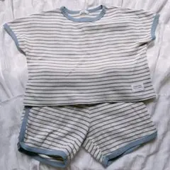 ■ ペアマノン　ボーダーワッフルTシャツ　ショートパンツ セットアップ130㎝■