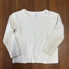 綿　白いセーター　110 UNIQLO