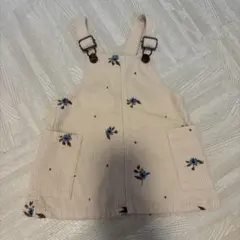 ZARA コーデュロイ花柄ワンピース 80cmのサムネイル