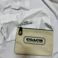 【最安値‼️】コーチ バッグ 袋付き アイボリー キャンバス プレゼント