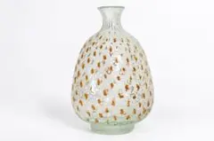 泡ガラス 金銀箔入り 花瓶 アートガラス 工芸ガラス
