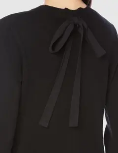 LANVINenBlue　アシンメヘムニットワンピース・ブラック