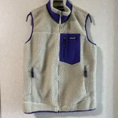 パタゴニア ウィメンズ・クラシック・レトロX・ベスト ホワイトxパープル