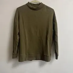 ZARAメンズモックネック スウェット カーキ　Mサイズ