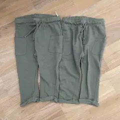 H&M グリーン パンツ 92cm 双子 2枚セット