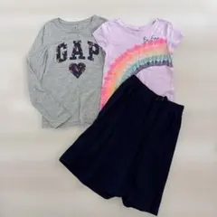 GAPロンT Tシャツ　スカート　130 3点セット