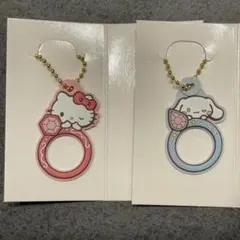 サンリオ　ぷちリング　ラバーキーホルダー