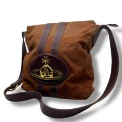 ヴィヴィアン ショルダーバッグ　キャンバス　レザー　サコッシュ