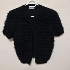 RED VALENTINO ブラック フリルカーディガンのサムネイル