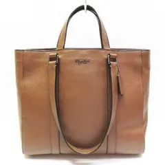 ● COACH レザー 2way トートバッグ ブラウン CR390 メンズ