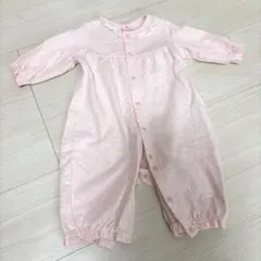 メゾピアノ ツーウェイオール 50〜70 新生児 ピンク レース襟 カバーオール
