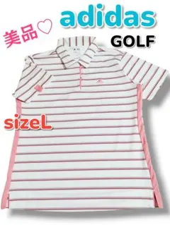 【adidasGOLF】古着♡美品　レディースゴルフ服　半袖ポロシャツ　伸縮性L