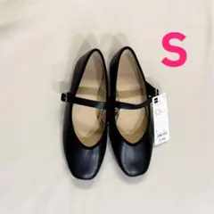 新品タグ付きGUメリージェーンシューズ黒Sブラック22.5㎝　バレエ　ジーユー