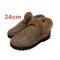 ✨新品タグ付き✨中までふわふわ！ 厚底ムートンブーツ 24cm ブラウン
