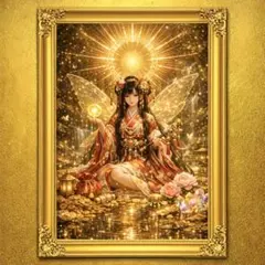 金翼聖天姫 開運絵画 アート 額縁なし 風水 スピリチュアル 御守り