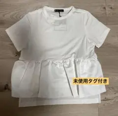 未使用品タグ付きYOKO CHAN ペプラム Tシャツ ホワイト 38のサムネイル