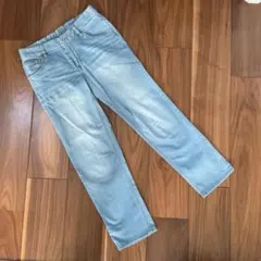 ライトブルー ストレートパンツ 160cm ライトブルー