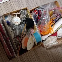 【大量まとめ】ハンドメイド資材セット リボン 紐 パーツ 手芸材料