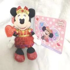 【コースターつき】トータリーミニーマウス　ミニーオーミニーぬいぐるみバッジ