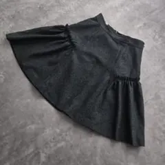 BURBERRY blue label ダークグレー フリル　フレアスカート