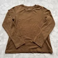 UNIQLO ユニクロ 長袖Tシャツ カットソー Mサイズ ブラウン