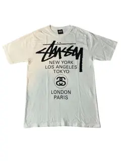 STUSSY ワールドツアー Tシャツ ホワイト Sサイズ