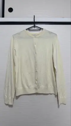 UNIQLO ユニクロ クルーネックカーディガン L イエロー 黄色