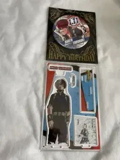 僕のヒーローアカデミア　バースデー　ジオラマフィギュア　缶バッジ　轟焦凍