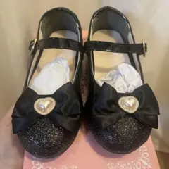 フォーマルバレエシューズ ブラック グリッター