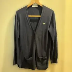 LACOSTE ラコステ 長袖カーディガン ネイビー（レディース)