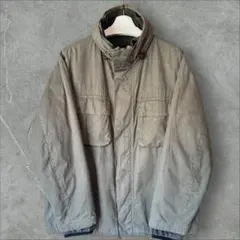 NAUTICA イタリア製 ミリタリージャケット Lサイズ 厚手 古着 カーキ