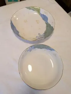 桂由美　花柄陶磁器皿セット