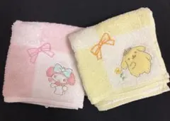 新品未使用品サンリオ ハンカチタオル 2枚セット マイメロ ポムポムプリン