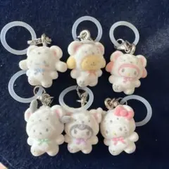 こ*う様 サンリオ ふわふわスノー めじるしアクセサリー コンプ