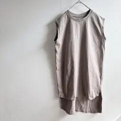 ノーリーズライト ノースリーブ チュニック カットソー コットン ゆったり M