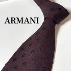 상태좋음 ARMANI アルマーニ 小紋柄 ブラウン系 ネクタイ