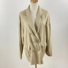訳有 w closet ダブルクローゼット 麻レーヨンダブルテーラードジャケットのサムネイル