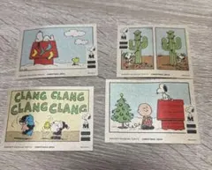 スヌーピーミュージアム ステッカー クリスマス　4種