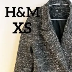 H&M エイチアンドエム ツイード ダブルブレストコート 34 【XS】