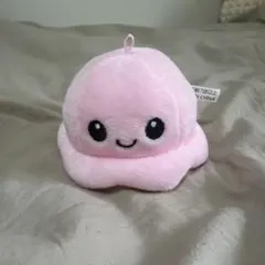 リバーシブル タコ ぬいぐるみ マスコット ピンク