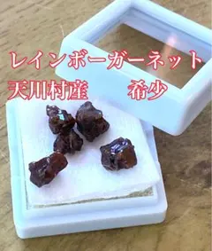 レインボーガーネット　希少　5個入り　ケース付き