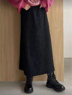 新品未使用　FLIFUL ロング　タイト　スカート　黒　M