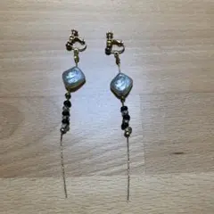 ゴールド フープ ロングイヤリング