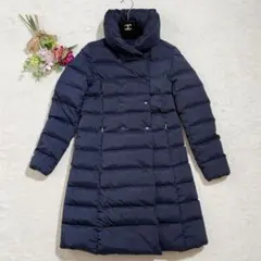 希少✨　デュベティカ　EADAOIN　ダウンコート　ロング　ダブル　紺　現行