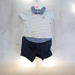 ロンパース・カバーオール 12-18ヶ月 ストライプ