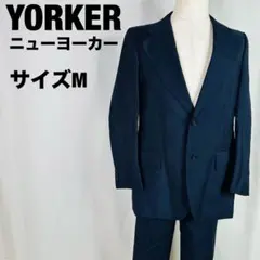 ニューヨーカー　ビジネススーツ サイズM ネイビー　セットアップ　a62のサムネイル
