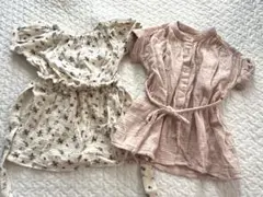 ワンピース　チュニック　半袖　80 バースデイ　しまむら　花柄　まとめ売りのサムネイル